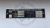 M25 Typenschild IFA-Fahrerhaus M25 Typenschild IFA-Fahrerhaus
